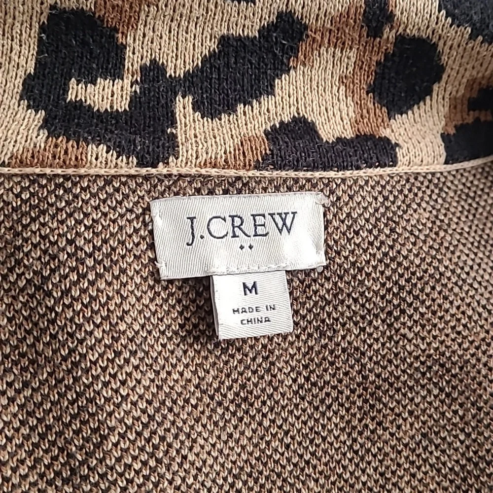 J. Crew Factory Schoolboy Sweater Blazer Animal Print Medium - Picture 10 of 11